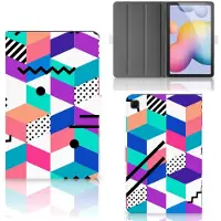 B2Ctelecom Samsung Galaxy Tab S6 Lite | S6 Lite (2022) Tablet Beschermhoes Blokken Kleurrijk
