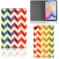 B2Ctelecom Samsung Galaxy Tab S6 Lite | S6 Lite (2022) Tablet Hoes Zigzag Multi Color