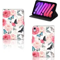 B2Ctelecom iPad Mini 6 (2021) Tablet Cover Butterfly Roses