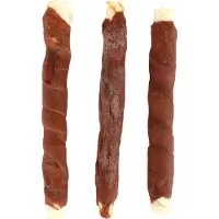 Flamingo R'hide - Snack Honden - R'hide Staaf Met Konijn 20mm 17cm 3st 155g - 3st - 132663 - 3st