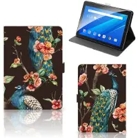 B2Ctelecom Lenovo Tab E10 Flip Case Pauw met Bloemen
