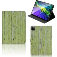 B2Ctelecom iPad Pro 11 2020/2021/2022 Tablet Book Cover Green Wood