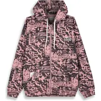 Grimey Peace Within Aop Regular Sweatshirt Met Rits