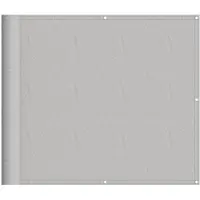 vidaXL Balkonscherm 90x500 cm 100% oxford polyester lichtgrijs