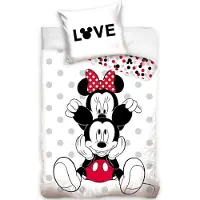 Jerry Fabrics Minnie Mouse Dekbedovertrek Love - Eenpersoons - 140 x 200 cm - Katoen