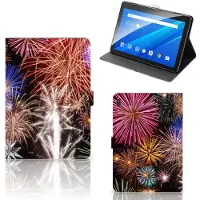B2Ctelecom Lenovo Tab E10 Tablet Hoes met standaard Vuurwerk