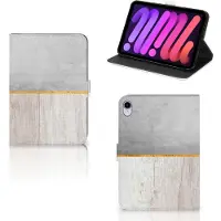 B2Ctelecom iPad Mini 6 (2021) Tablet Book Cover Wood Concrete