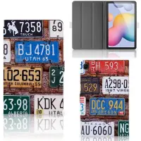 B2Ctelecom Samsung Galaxy Tab S6 Lite | S6 Lite (2022) Tablet Hoesje met foto Kentekenplaten