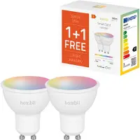 Hombli - Smart Ledlamp - Spot - GU10 - 385 Lm - RGB + CCT - 1+1 Gratis - GU10 Fitting