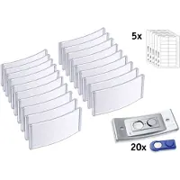 Avery Naambadge Magneet Zilver 8 x 3,4 cm Kunststof 20 stuks