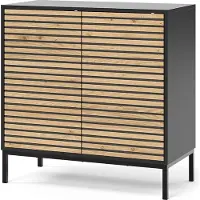 Vicco Eliza Ladekast – 80 x 81.2 cm met 2 deuren Eik goud/antraciet