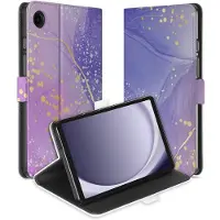 B2Ctelecom Uniek Samsung Galaxy Tab A9 Tablethoesje Watercolor Paars Design | B2C Telecom