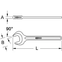 Ks Tools Spanner, BRONZEplus steeksleutel met open uiteinde (46 mm)