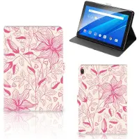 B2Ctelecom Lenovo Tab E10 Tablet Cover Pink Flowers