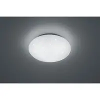 TRIO REALITY PUTZ - Plafondlamp - Wit - incl. 1x SMD 15W - Sterreneffect - D: 37cm - IP44