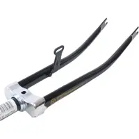 Merkloos Vork 26 inch tour 1 draad lange pen glans zwart