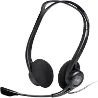 Logitech PC 960 On Ear headset Kabel Stereo Zwart Ruisonderdrukking (microfoon) Volumeregeling, Microfoon uitschakelbaar (mute) Computer