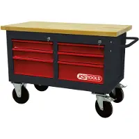 Ks Tools 8650011 Werkbank (b x h x d) 1200 x 840 x 600 mm Zwart, Rood