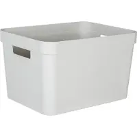 Eda Plastiques kunststof STONE DECOR opbergkrat - 30 L wit