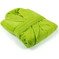 Artg Robezz - Badjas Sjaalkraag - 100% Badstof Katoen - Heldergroen - Lime Green - Maat XXL - (2XL)