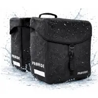 Proride Dubbele Fietstas - Fietstassen Electrische Fietsen - 40L - Zwart - Geschikt voor MIK adapter - 100% Waterdicht - Elektrische Fiets - Fietszakken