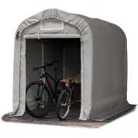 TOOLPORT Garagetent 1,6x2,4m, PVC zeil, grijs, zonder statica