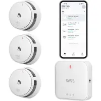 SAVS LinkSmart bundel – 3 Rookmelders en Gateway