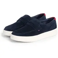 Tommy Hilfiger Milann Instappers blauw Suède Maat 45