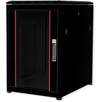 Roline 19-inch netwerkkast Pro 16 U, 600x800 BxD Glazen deur zwart