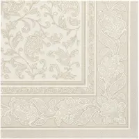 Papstar 8x 20 Servetten ROYAL Collection 1/4 vouw 40 cm x 40 cm champagne Ornaments