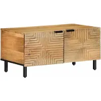 vidaXL Salontafel 80x50x40 cm massief mangohout bruin