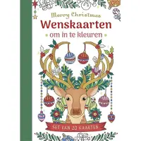 Zuidnederlandse Uitgeverij (ZNU) Wenskaarten om in te kleuren - Merry Christmas