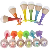 Classic World Rammelaar 2 In 1 Houten Regenboog Maracas Instrument 1 St. - UNI