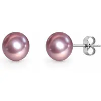 Behave Parel Oorbellen 10 mm Mauve – Grote Pareloorstekers Dames – Glasparel – Nikkelvrij – Cadeau