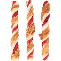 Flamingo R'hide - Snack Honden - R'hide Staaf Multicolor Met Kip 20mm 17cm 3st 130gr - 3st - 210727 - 3st