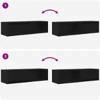 vidaXL Tv-meubelen 2 st 100x31x25,5 cm bewerkt hout zwart