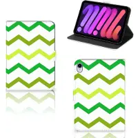 B2Ctelecom iPad Mini 6 (2021) Tablet Hoes Zigzag Groen