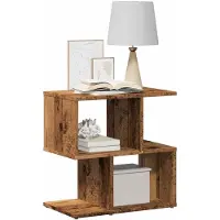 vidaXL Nachtkastjes 2 st 50x30x51,5 cm bewerkt hout oud houtkleurig