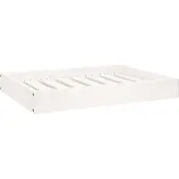 vidaXL Hondenmand 71,5x54x9 cm massief grenenhout wit
