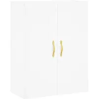 vidaXL Hoge kast 69,5x34x180 cm bewerkt hout wit