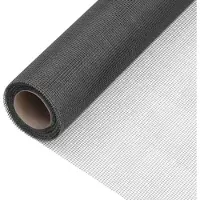 vidaXL Gaas 100x2000 cm glasvezel zwart