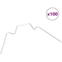 vidaXL Broeikasklemmen 100 st W type gegalvaniseerd staal