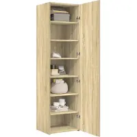 vidaXL Hoge kast 50x42,5x185 cm bewerkt hout sonoma eikenkleurig