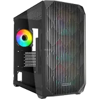 Sharkoon PC behuizing mATX - - MK3 RGB - Gehard glas - 4 ventilatoren - USB-C