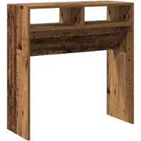 vidaXL Wandtafel 78x30x80 cm bewerkt hout oud houtkleurig