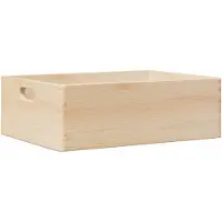 vidaXL Houten kist met handvatten 40x30x13 cm massief grenenhout