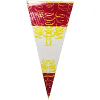 Packlinq Puntzakken 18x37cm 0.5 pond Rood/Geel (250 Stuks) | puntzakjes | snoepzakken