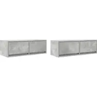 vidaXL Tv-meubels 2 st 80x31x25,5 cm bewerkt hout betongrijs