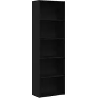 vidaXL Boekenkast 60x30x189 cm spaanplaat zwart eikenkleurig