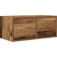 vidaXL TV-meubel 60x31x25,5 cm bewerkt hout oud houtkleurig